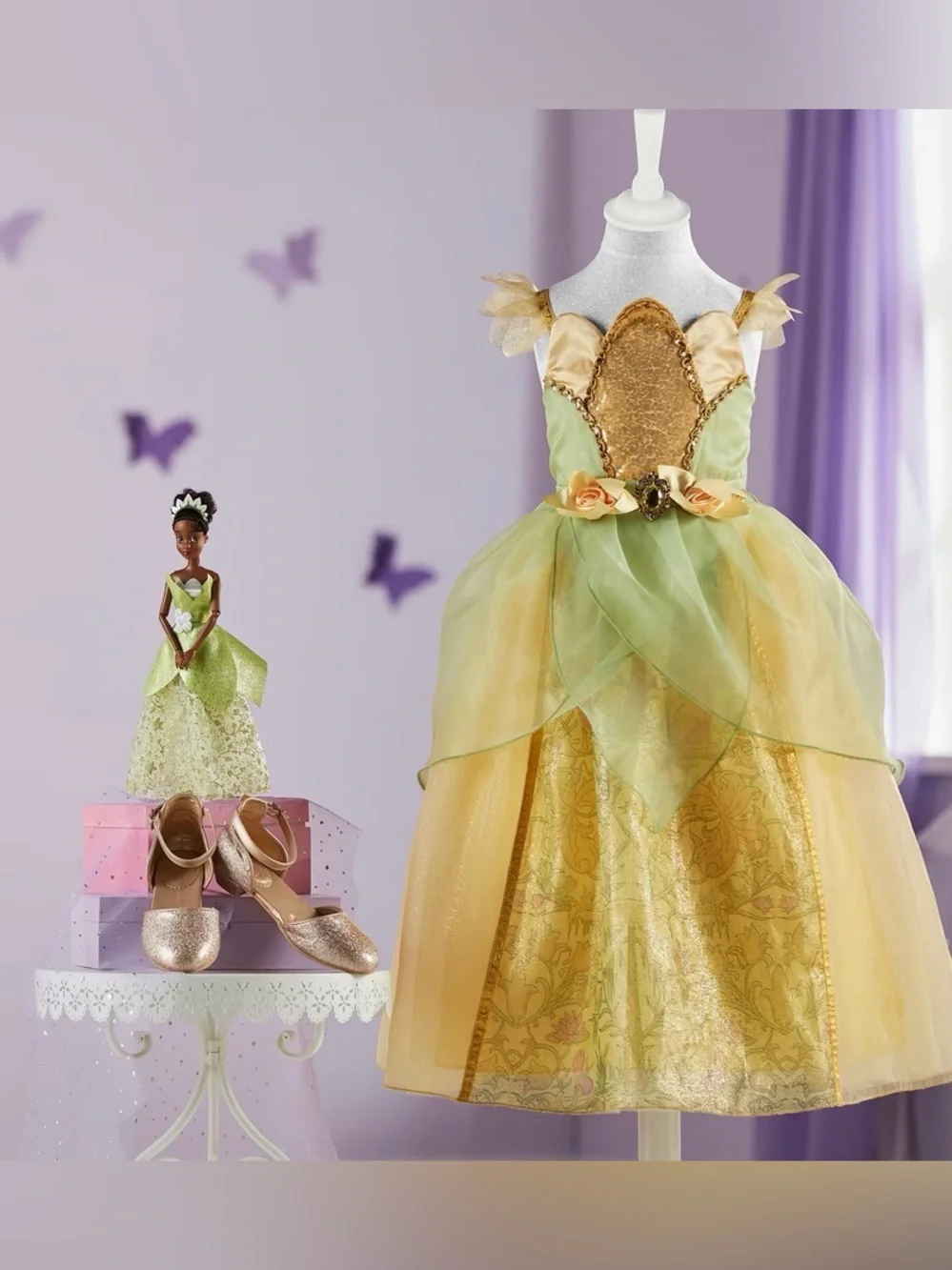 Tiana Costume For Kids, The Princess and the Frog Disney Original Size 13 - Picture 2 of 16